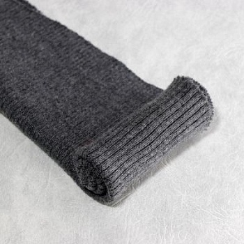 Трикотажная резинка, темно-серая, 35 см