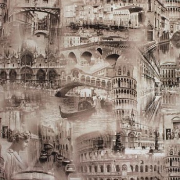 Принт на велюре Italy, 255 г/м2, ш. 145 см