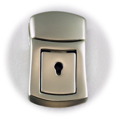 Замок для сумки РХ074 с ключом, матовый никель, цена 256 руб