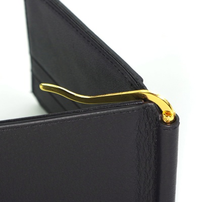 Зажим для денег, 75 мм, золото, цена 134 руб