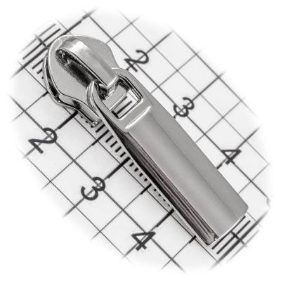 Бегунок №07, для витой молнии, галантерейный, плоский, никель, цена 43 руб