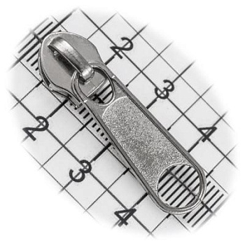 Бегунок №07, для витой молнии, галантерейный, простой, никель