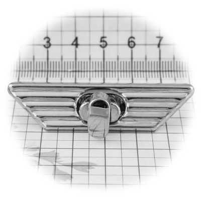 Замок для сумки К4018 поворотный, никель, цена 