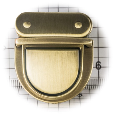 Замок для сумки 0129Л цупферный, антик, цена 269.50 руб