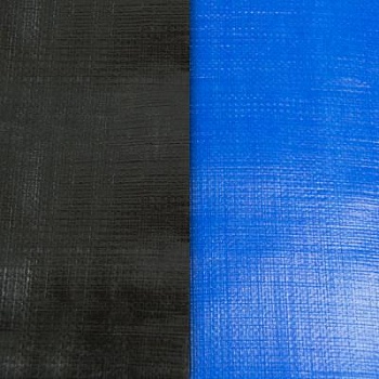 Полотно тентовое Тарпаулин, 200 г/м2, 2x50 м, черный/темно-синий