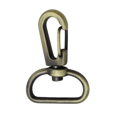 Карабин-кнопка K3721C, под ремень 20 мм, антик, цена 