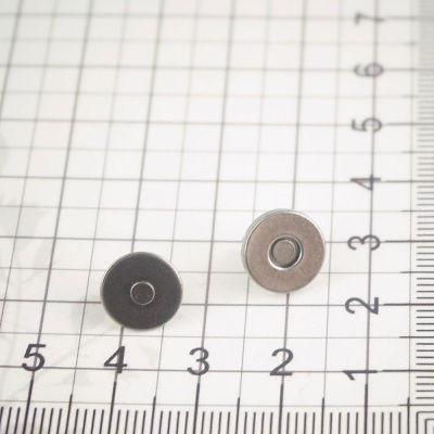 Кнопка магнитная, 10 мм, плоская, никель, цена 43 руб