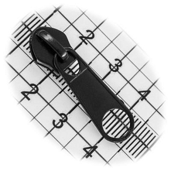 Бегунок №05, для витой молнии, галантерейный, простой, черный