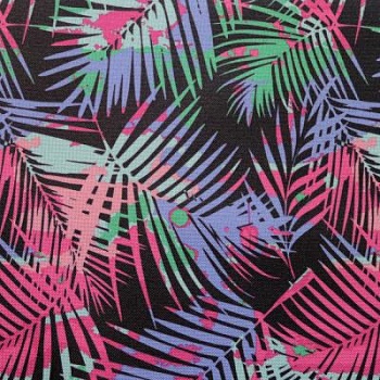 Ткань тентовая 600D, 400 г/м2, ш. 150 см, принт Листья цветные