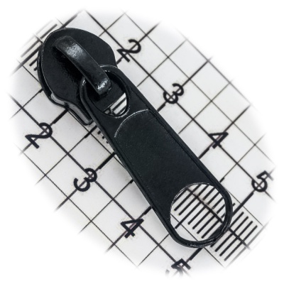 Бегунок №08, для витой молнии, галантерейный, простой, черный, цена 14.50 руб