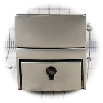 Замок для сумки 162SX с ключом, матовый никель, цена 279 руб