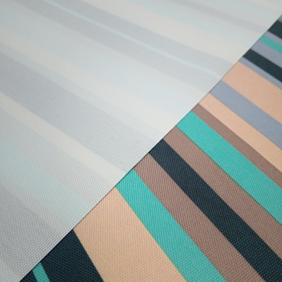 Оксфорд 600D PU 1000 принт ПОЛОСА БИРЮЗА, 230 г/м2, 150 см, цена 674.50 руб