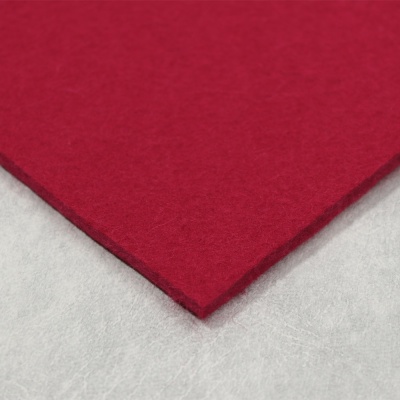 Войлок натуральный, 1.32 м, красный, шерсть, цена 1 697 руб