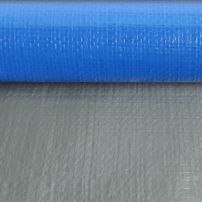 Полотно тентовое Тарпаулин, 180 г/м2, 2x50 м, синий/серебро, цена 148.50 руб