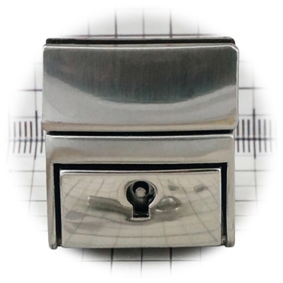 Замок для сумки 162SX с ключом, никель браш, цена 