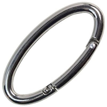Кольцо-карабин 20x45мм, никель