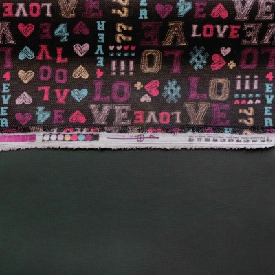 Ткань тентовая 600D, 400 г/м2, ш. 150 см, принт Love, цена 450 руб