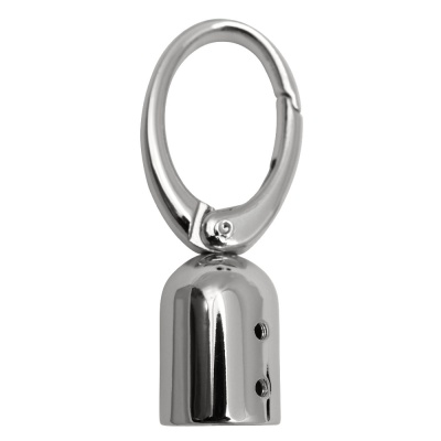 Ручкодержатель 1832Л с карабином, 61 мм, никель, цена 189 руб