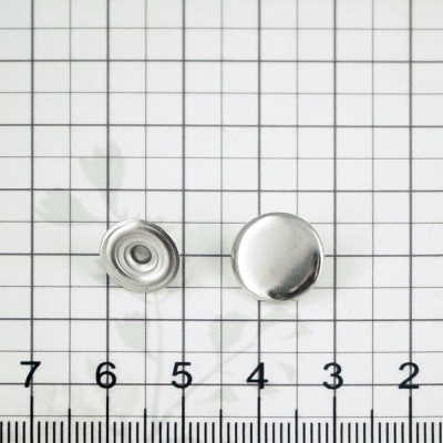 Кнопка кольцевая 12 мм, никель, нержавейка, цена 16.50 руб