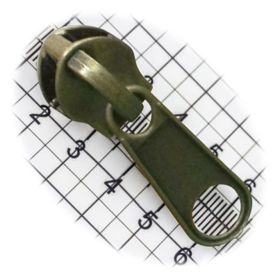 Бегунок №10, для витой молнии, галантерейный, простой, антик, цена 26 руб