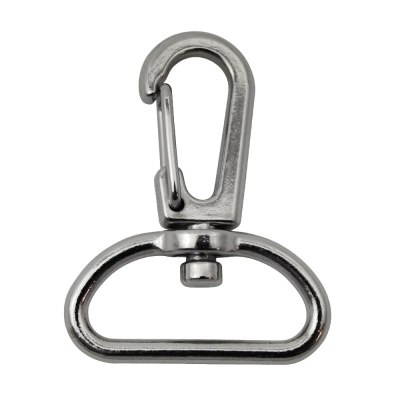 Карабин K3721, под ремень 25 мм, никель, цена 