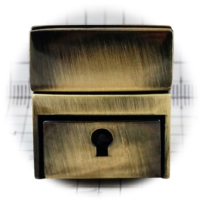 Замок для сумки 162SX с ключом, антик, цена 279 руб