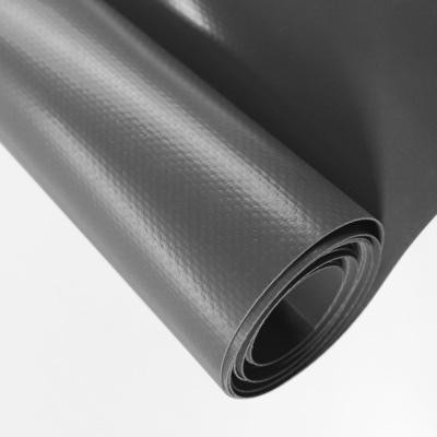 Ткань ПВХ, 630 г/м2, ш. 2.5 м, графит RAL 7024, цена 467 руб