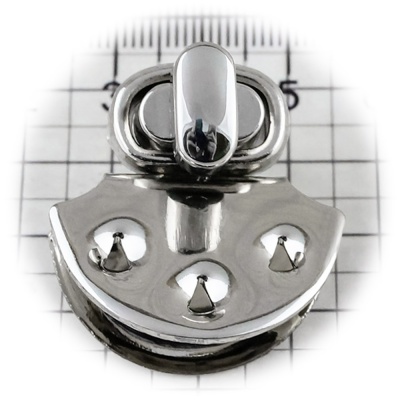 Замок для сумки К4180 поворотный, никель, цена 66 руб