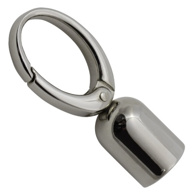 Ручкодержатель 1832Л с карабином, 61 мм, никель, цена 180 руб