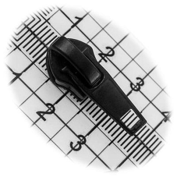 Бегунок №05, для витой молнии, обувной, черный