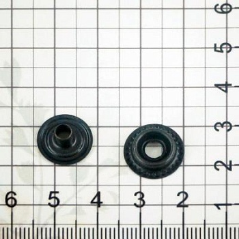 Кнопка кольцевая нержавейка 15 мм, черная
