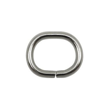 Рамка-овал, под ремень 15 мм, никель