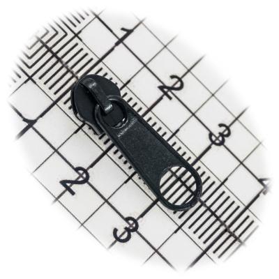 Бегунок №03, для витой молнии, галантерейный, простой, черный, цена 6 руб