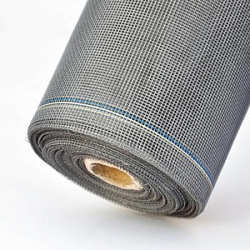 Сетка москитная пластиковая, ширина 140 см, рулон 30 м, серая