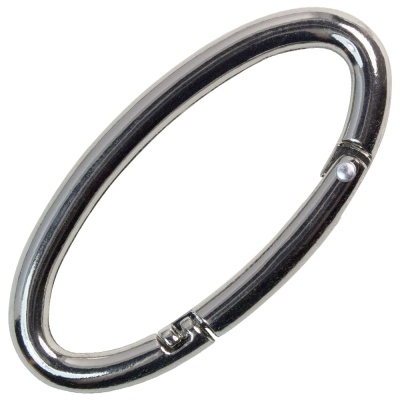 Кольцо-карабин 20x55мм, никель, цена 127.50 руб