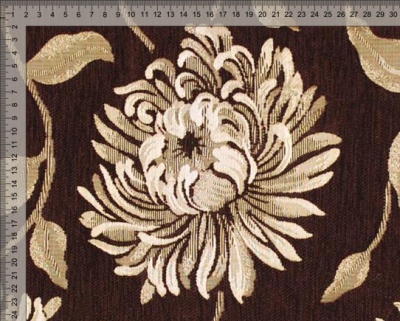 Шенилл Yava Flowers Цветы, Шоколадный №19, 365 г/м2, ш. 145 см, цена 774 руб