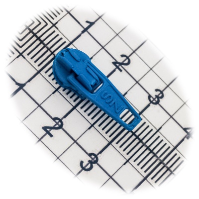 Бегунок №03, для витой молнии, обувной, василек, цена 7 руб