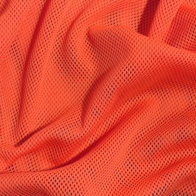 Сетка трикотажная, 60 г/м2, ш. 150 см, оранжевая, цена 