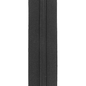 Молния Т5, витая, рулонная, рулон 200 м, черная