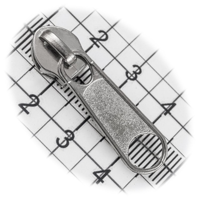 Бегунок №07, для витой молнии, галантерейный, простой, никель, цена 8.50 руб