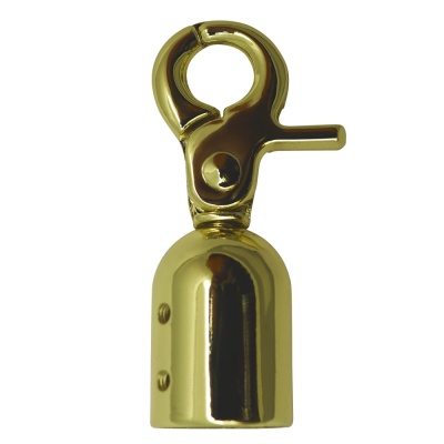 Ручкодержатель 1875Л с карабином, 48 мм, золото, цена 