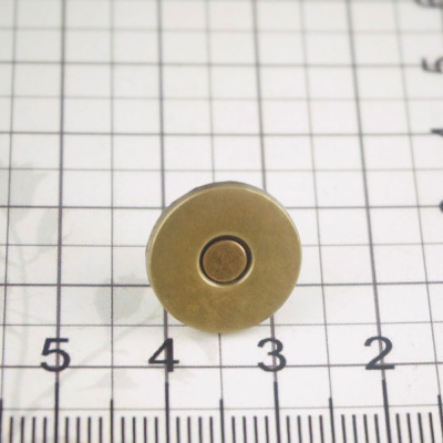 Кнопка магнитная, 14 мм, плоская, антик, цена 39 руб