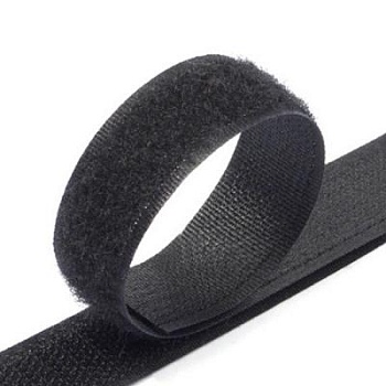 Липучка, 20 мм, черная