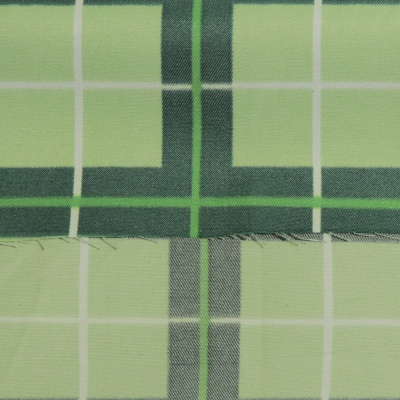 Ткань тентовая «Престиж», ш. 148 см, клетка маленькая, зеленая, цена 896 руб