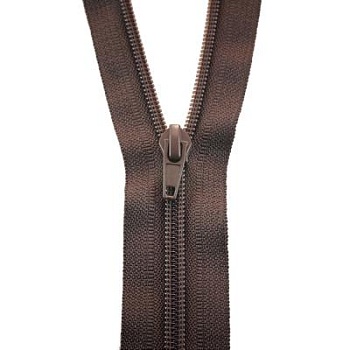 Молния Т7, витая, обувная, 50 см, коричневая