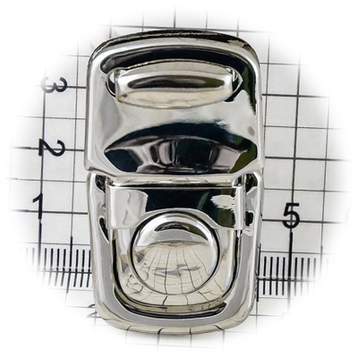 Замок для сумки КА0033В цупферный, никель, цена 76 руб