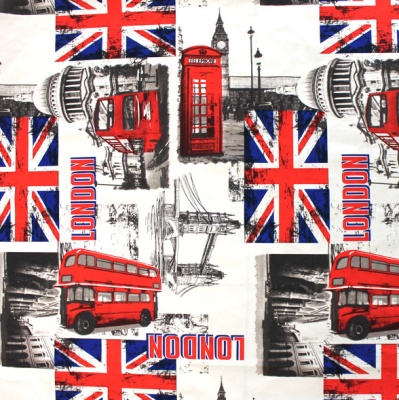 Принт на велюре London, 255 г/м2, ш. 145 см, цена 509.50 руб