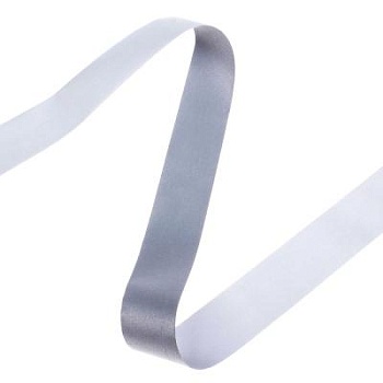 Лента светоотражающая, 25 мм, полиэстер, серебро