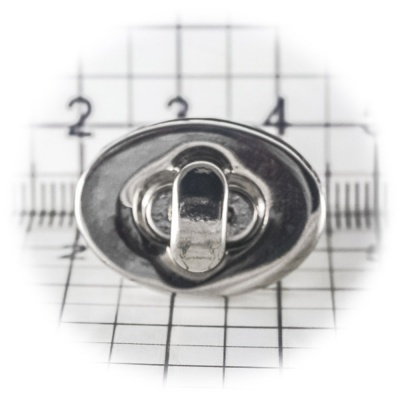 Замок для сумки 0034Л поворотный, никель, цена 