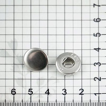 Кнопка пружинная 15 мм, никель